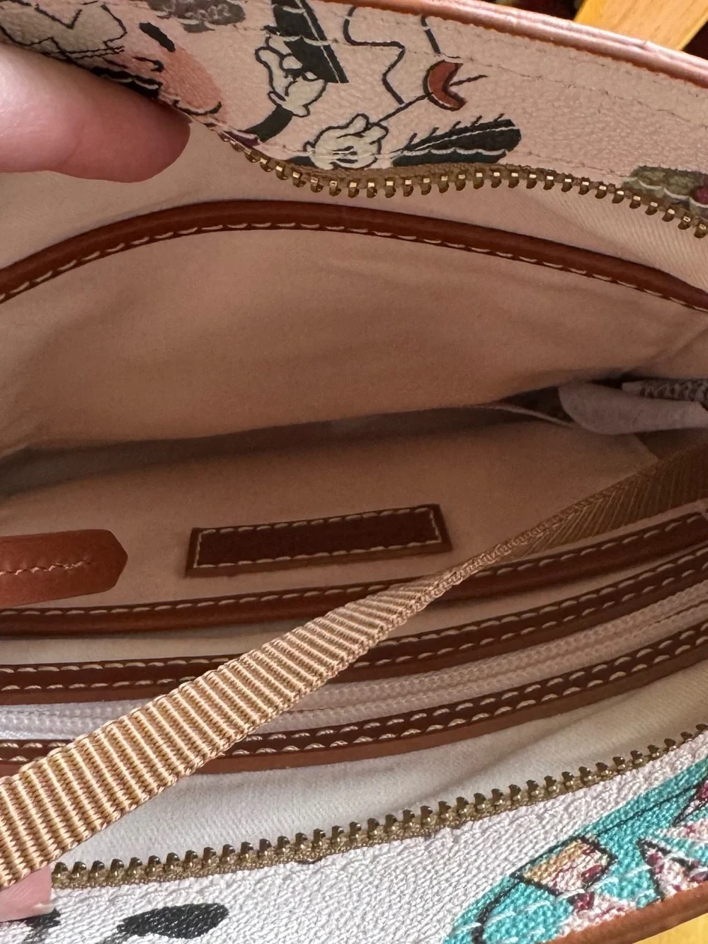 Dooney & Bourke Pink Multicolor Disney Travel Print Crossbody - Picture 2 of 8